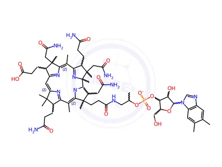 Chemical structure of Cyanocobalamin-d-carboxylic Acid