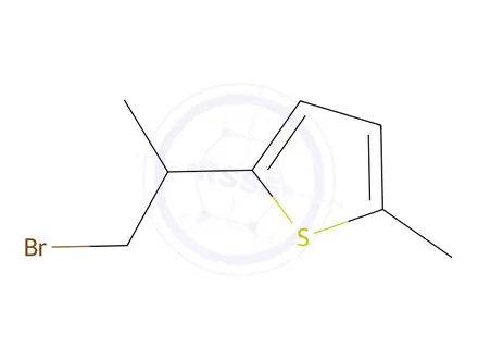 Chemical structure of 2-(1-Bromopropan-2-yl)-5-methylthiophene
