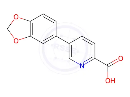Chemical structure of 5-(Benzo[d][1,3]dioxol-5-yl)picolinic Acid