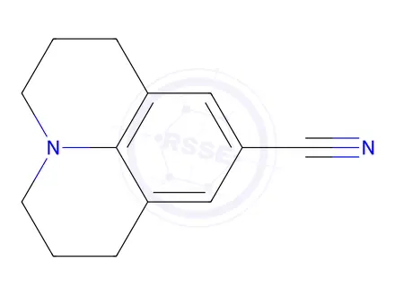 Chemical structure of 2,3,6,7-Tetrahydro-1H,5H-pyrido[3,2,1-ij]quinoline-9-carbonitrile