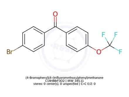 Chemical structure of (4-Bromophenyl)(4-(trifluoromethoxy)phenyl)methanone