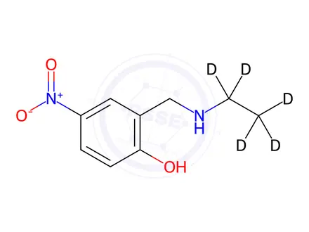 Chemical structure of 2-[(Ethylamino)methyl]-4-nitrophenol-d5