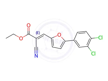Chemical structure of 2-Cyano-3-[5-(3,4-dichloro-phenyl)-furan-2-yl]-acrylic acid ethyl ester