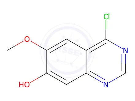 Chemical structure of 4-chloro-6-methoxyquinazolin-7-ol