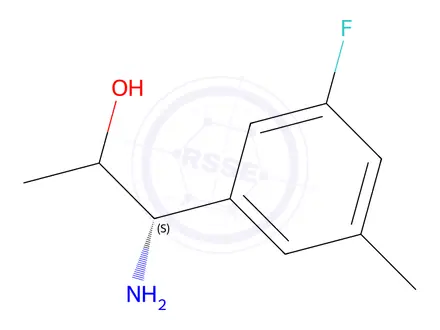 Chemical structure of (1S)-1-amino-1-(3-fluoro-5-methylphenyl)propan-2-ol