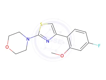 Chemical structure of 4-(4-(4-Fluoro-2-methoxyphenyl)thiazol-2-yl)morpholine