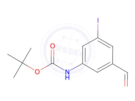 Chemical structure of tert-Butyl (3-formyl-5-iodophenyl)carbamate