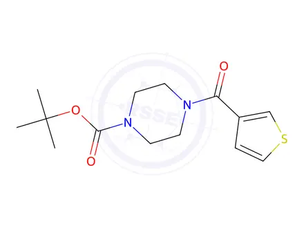 Chemical structure of tert-Butyl 4-[(thiophen-3-yl)carbonyl]piperazine-1-carboxylate