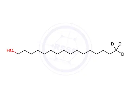 Chemical structure of n-Hexadecyl-16,16,16-d3 Alcohol