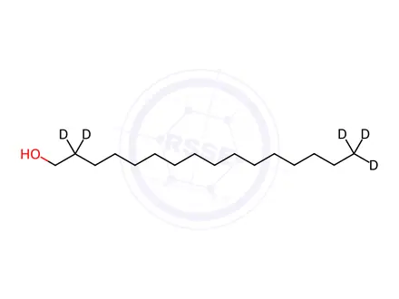 Chemical structure of n-Hexadecyl-2,2,16,16,16-d5 Alcohol