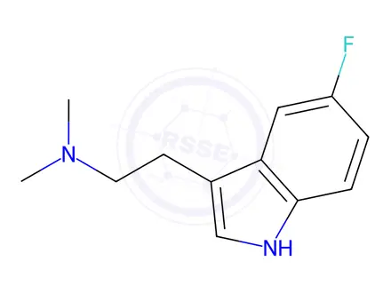 Chemical structure of 2-(5-Fluoro-1H-indol-3-yl)-N,N-dimethylethanamine