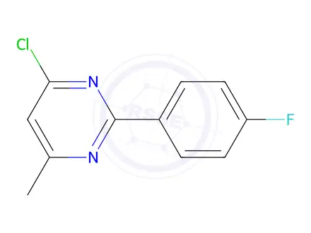 Chemical structure of 4-Chloro-2-(4-fluorophenyl)-6-methylpyrimidine