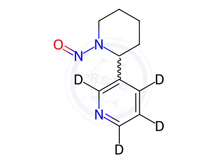 Chemical structure of (R,S)-N-Nitroso Anabasine-[D4]