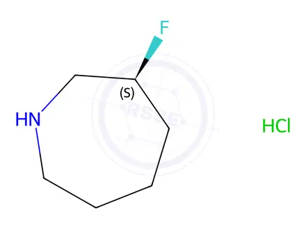 Chemical structure of (3S)-3-fluoroazepane;hydrochloride