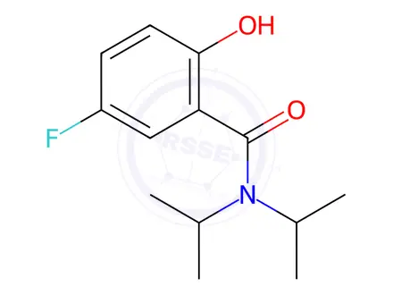 Chemical structure of 5-fluoro-2-hydroxy-N,N-diisopropylbenzamide