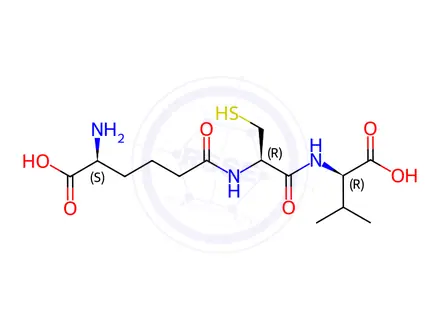 Chemical structure of ACV Tripeptide