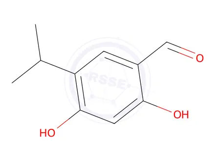 Chemical structure of 2,4-Dihydroxy-5-isopropylbenzaldehyde