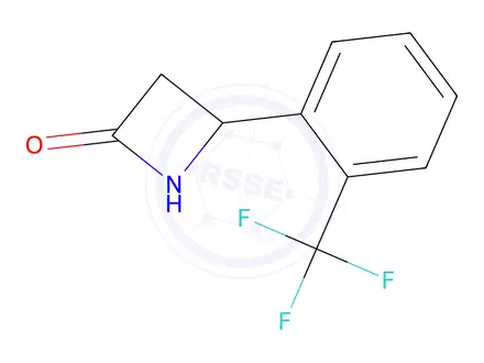 Chemical structure of 4-(2-(Trifluoromethyl)phenyl)azetidin-2-one