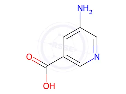 Chemical structure of 5-Aminonicotinic acid