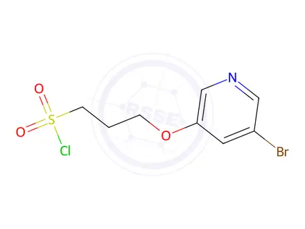 Chemical structure of 3-((5-Bromopyridin-3-yl)oxy)propane-1-sulfonyl chloride