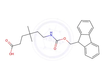 Chemical structure of 6-((((9h-Fluoren-9-yl)methoxy)carbonyl)amino)-4,4-dimethylhexanoic acid