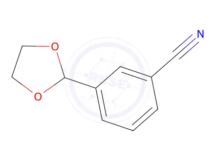 Chemical structure of 3-(1,3-Dioxolan-2-yl)benzonitrile, 97%