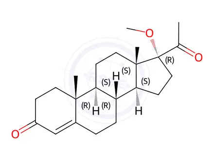 Chemical structure of 17-Methoxyprogesterone
