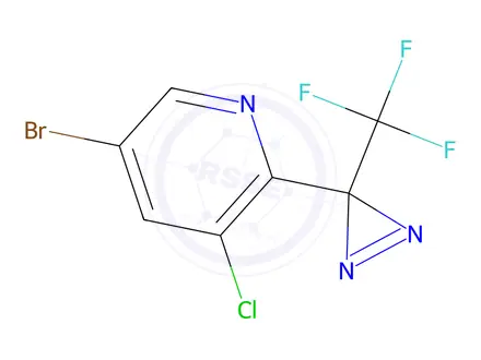 Chemical structure of 5-Bromo-3-chloro-2-(3-(trifluoromethyl)-3H-diazirin-3-yl)pyridine