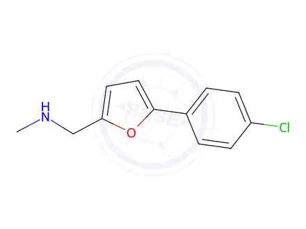 Chemical structure of {[5-(4-Chlorophenyl)furan-2-yl]methyl}(methyl)amine Hydrochloride