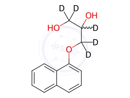 Chemical structure of 3-(1-Naphthalenyloxy)-1,2-propanediol-d5