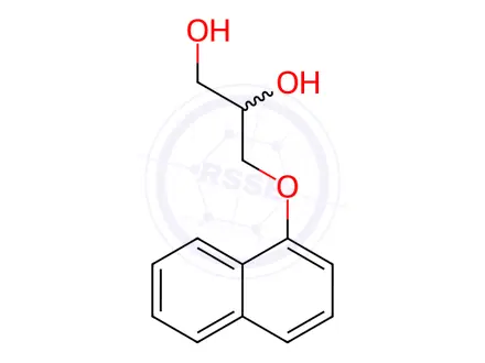 Chemical structure of Propranolol EP Impurity A (Propranolol USP Related Compound A, Propranolol Diol Derivative)