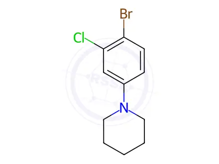 Chemical structure of 1-(4-Bromo-3-chlorophenyl)piperidine