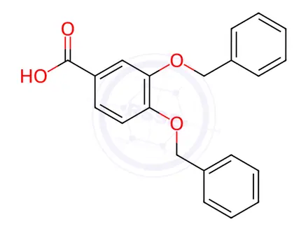 Chemical structure of 3,4-Bis(phenylmethoxy)-benzoic Acid