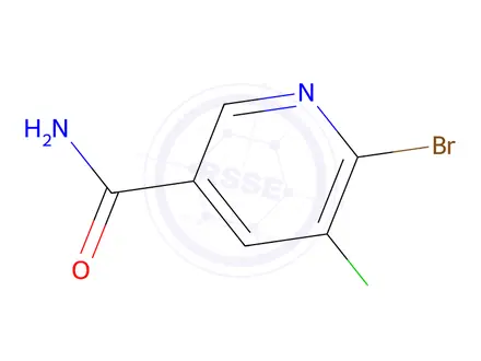 Chemical structure of 6-Bromo-5-chloronicotinamide