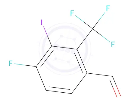 Chemical structure of 4-Fluoro-3-iodo-2-(trifluoromethyl)benzaldehyde