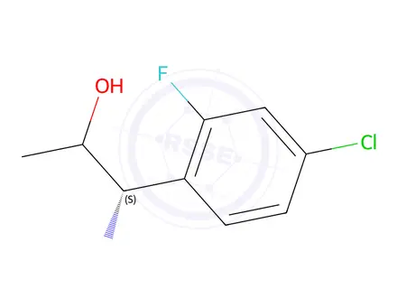 Chemical structure of (1S)-1-amino-1-(4-chloro-2-fluorophenyl)propan-2-ol