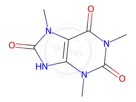 Chemical structure of 1,3,7-Trimethyluric Acid
