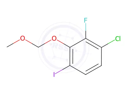 Chemical structure of Benzene, 1-chloro-2-fluoro-4-iodo-3-(methoxymethoxy)-