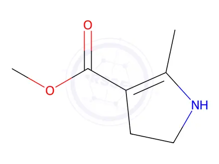 Chemical structure of 1H-Pyrrole-3-carboxylicacid,4,5-dihydro-2-methyl-,methylester(9CI)