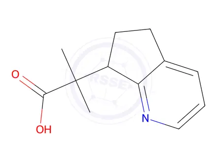 Chemical structure of 2-(6,7-Dihydro-5h-cyclopenta[b]pyridin-7-yl)-2-methylpropanoic acid