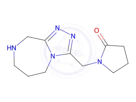 Chemical structure of 1-((6,7,8,9-Tetrahydro-5H-[1,2,4]triazolo[4,3-a][1,4]diazepin-3-yl)methyl)pyrrolidin-2-one