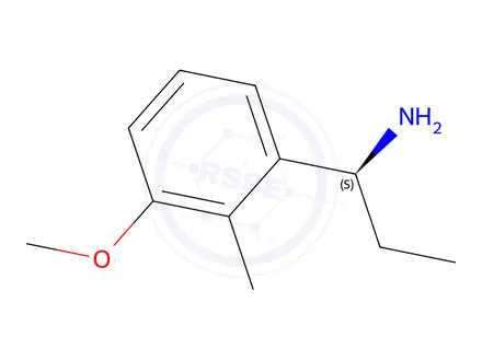 Chemical structure of (S)-1-(3-methoxy-2-methylphenyl)propan-1-amine