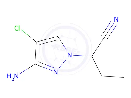 Chemical structure of 2-(3-Amino-4-chloro-1h-pyrazol-1-yl)butanenitrile
