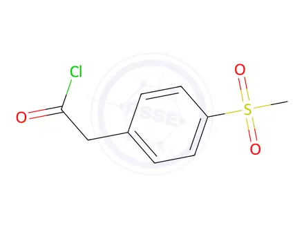 Chemical structure of Benzeneacetyl Chloride, 4-(Methylsulfonyl)-