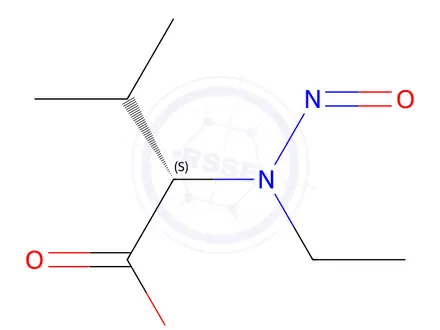 Chemical structure of N-Nitroso N-Ethyl-L-valine