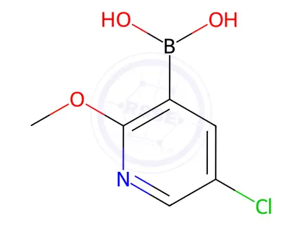Chemical structure of (5-Chloro-2-methoxypyridin-3-yl)boronic acid