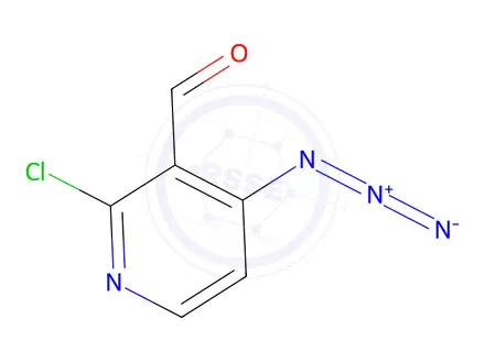 Chemical structure of 4-azido-2-chloropyridine-3-carbaldehyde