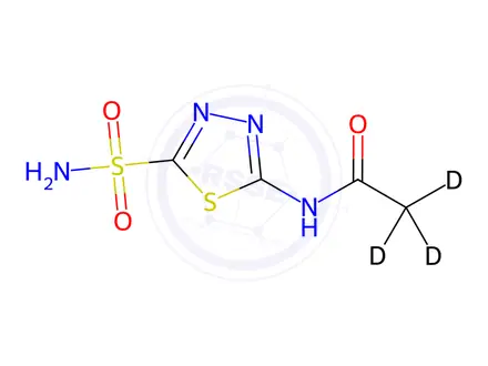 Chemical structure of Acetazolamide-d3 Solution in Methanol