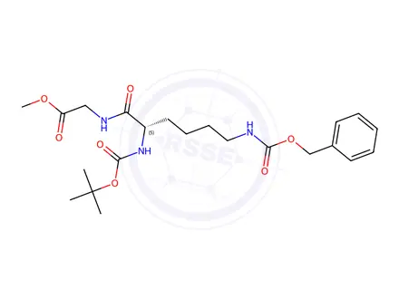 Chemical structure of BOC-LYS(Z)-GLY-OME