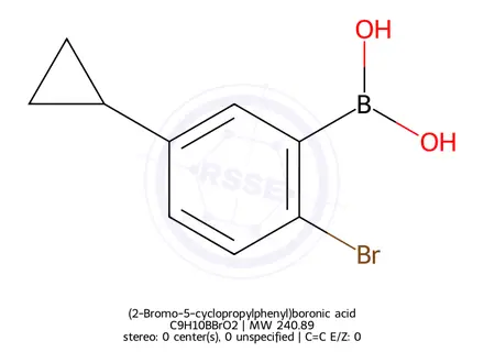 Chemical structure of (2-Bromo-5-cyclopropylphenyl)boronic acid